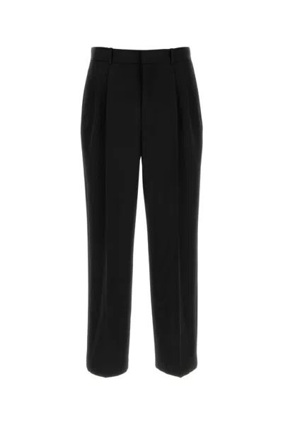THE ROW BLACK WOOL ZEV PANT