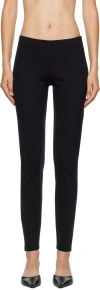 The Row Black Woolworth Leggings In Blk Black