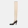The Row Black/beige Leather And Mesh Sock Pumps In Black
