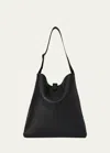 The Row Blake Hobo Bag In Lux Grain Leather In Black