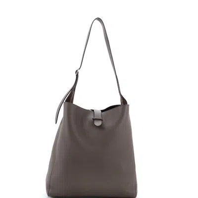 The Row Blake Hobo Leather In Brown