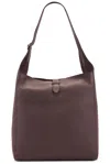The Row Blake Hobo Lux Grain Leather Bag In Acajou Pld