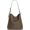 The Row Blake Hobo Lux Grain Leather Bag In Elephant
