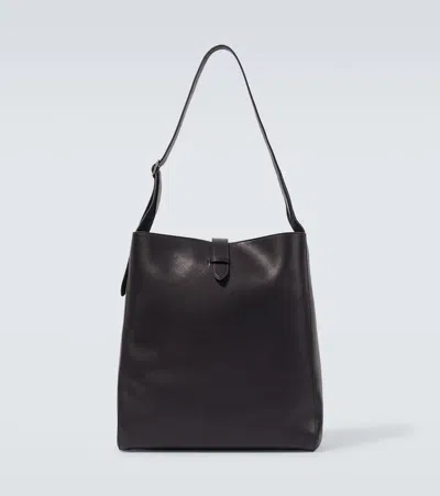 The Row Blake Leather Tote Bag In Black