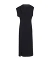 The Row Blathine Asymmetric Midi Dress In Black
