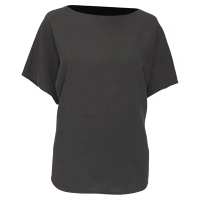The Row Blouse In Black Virgin Wool In Gray