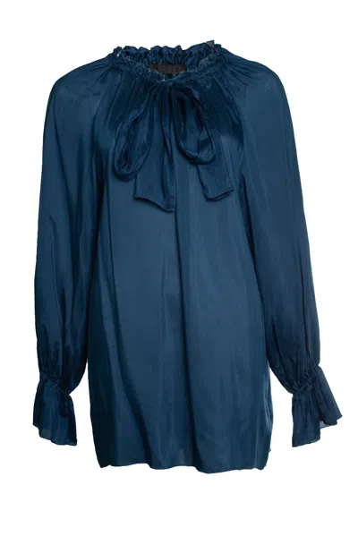 The Row , Blue Blouse With Bow