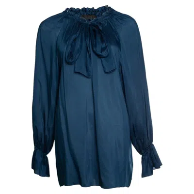 Pre-owned The Row , Blue Blouse With Bow