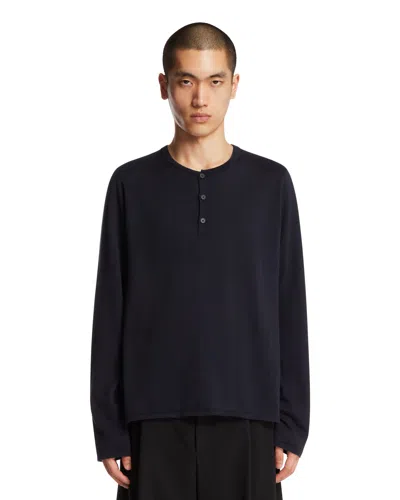 The Row Blue Cashmere And Silk Top
