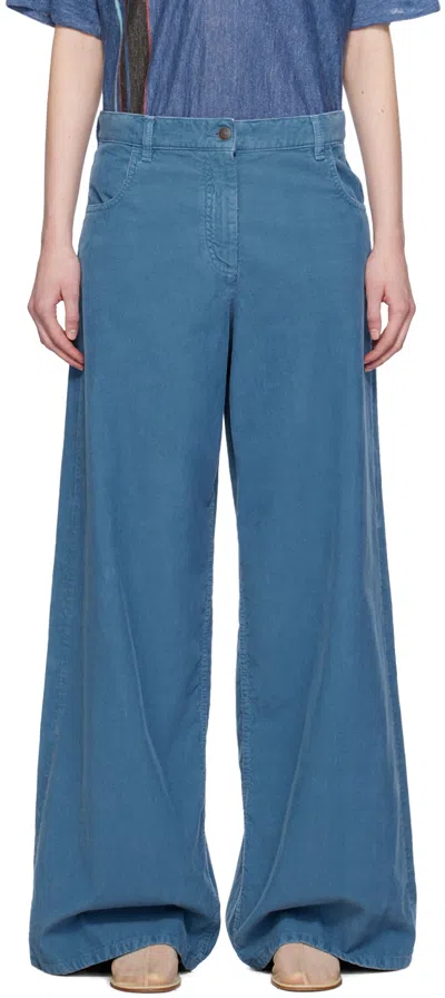 The Row Blue Chani Trousers In Sugar Paper