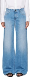 The Row Eglitta Mid-rise Wide-leg Jeans In White