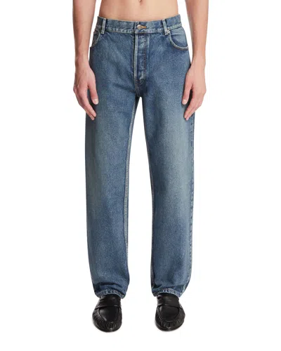 The Row High Rise Regular Fit Straight Leg Jeans In Blue