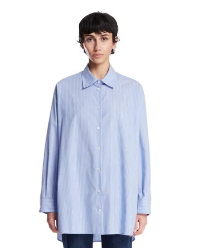 The Row Blue Luka Light Cotton Shirt