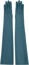 The Row Simon Gloves In Blue