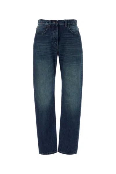 The Row Blue Straight High Rise Jeans