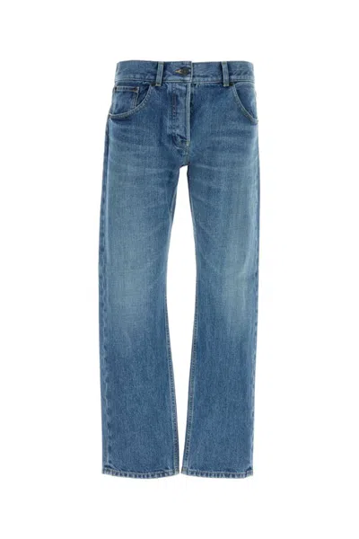 The Row Blue Straight Mid Rise Jeans