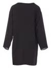 The Row Boat-neck Long-sleeved Blouse In Black