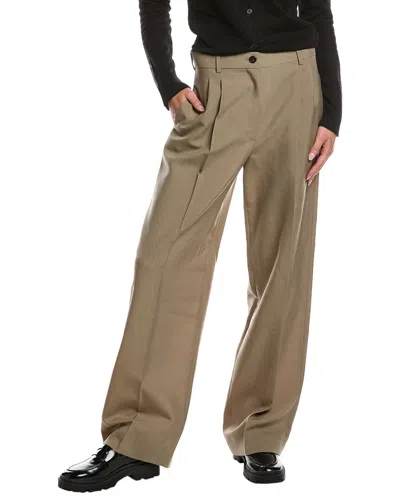 The Row Bogat Wool, Silk, & Mohair-blend Pant In Green