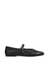 The Row Boheme Mary Jane Ballet Flats In Black Lambskin Leather In Black