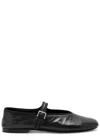 The Row Boheme Leather Mary Jane Flats In Black