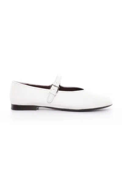 THE ROW BOHEME LEATHER MARY JANE FLATS