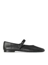 The Row Boheme Leather Mary Jane Ballerina Flats In Black
