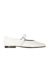 The Row Boheme Mj Leather Ballerina Shoes In White