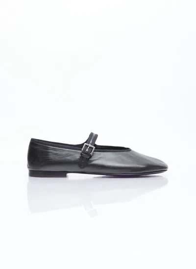 The Row Boheme Mj Leather Flats In Black