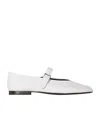 The Row Boheme Mj Leather Ballerina Shoes In White