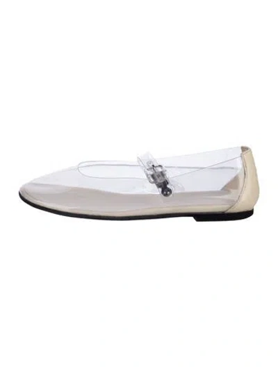 Pre-owned The Row Boheme Pvc Mary Jane Flats In Transparent