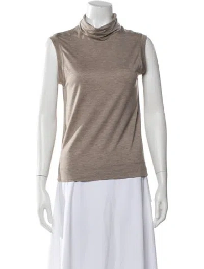 Pre-owned The Row Bokkai Turtleneck Top In Brown