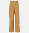 The Row Bonnette Technical Cotton Pants In Brown Paper