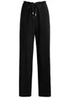 The Row Bonnette Straight-leg Wool-blend Trousers In Black
