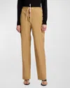 The Row Bonnette Technical Cotton Pants In Brown Paper