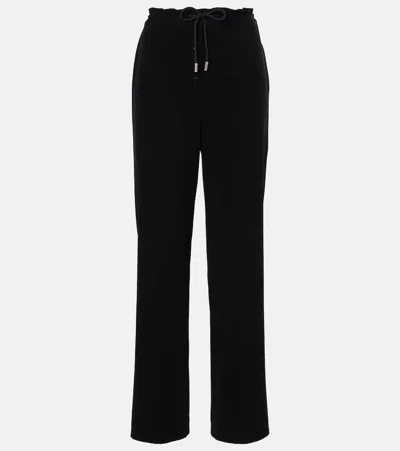 THE ROW BONNETTE WOOL-BLEND CRÊPE STRAIGHT PANTS