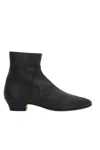 The Row Brown Hereditas 25 Ankle Boots In Black