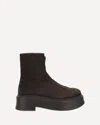 The Row Platform Sole Round Toe Ankle Boots In Black