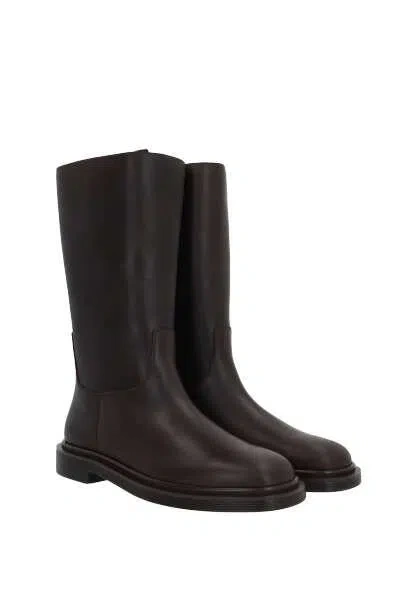 The Row Boots In Dark Brown