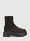 The Row Brown Rubber Lace-up Boots In Brown