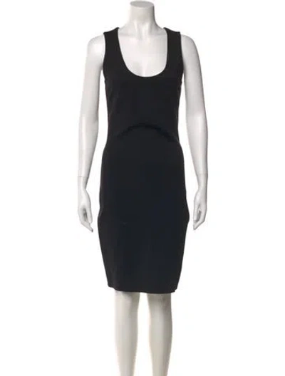 Pre-owned The Row Borelle Knee-length Dress In Black