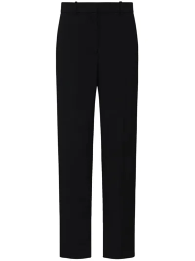 The Row Borgo Straight-leg Wool Trousers In Black