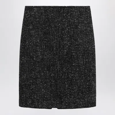The Row Bouclé Skirt In Black