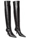 The Row Bourgeoise Leather Over-the-knee Boot (authentic ) In Black