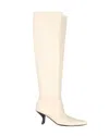The Row Bourgeoisie Over-the-knee Boots In Cream Calfskin Leather In White