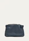 The Row Bourse Calfskin Clutch Bag In Prussian Blue