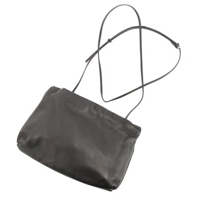 The Row Bourse Leather 2way Bag In Gray