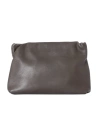 The Row Bourse Leather Clutch In Brown