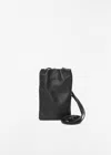 The Row Bourse Leather Phone Case In Black