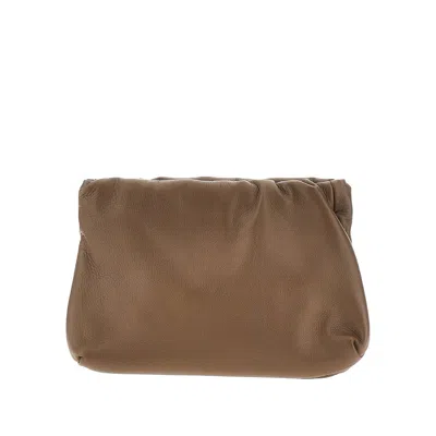 The Row 'bourse' Leather Pouch In Brown