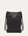 The Row Bourse Phone Case In Deer Leather In Black